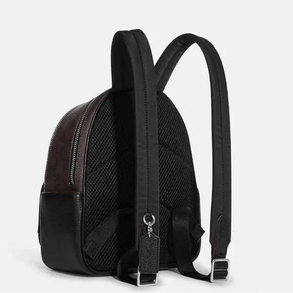 NWT Coach Mini Court Backpack In Signature Canvas With Leopard Print - Picture 14 of 14